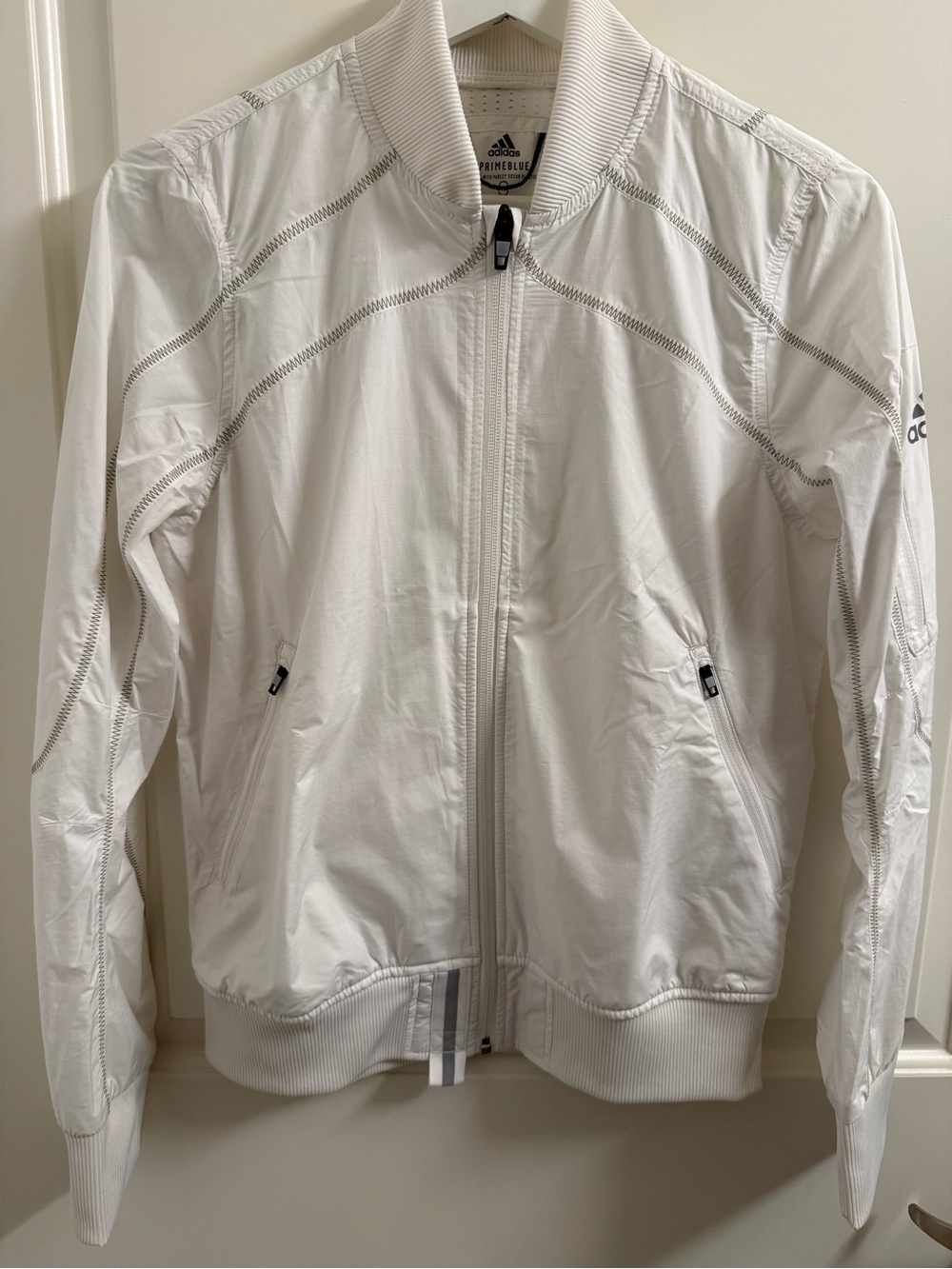 Adidas Women’s White Lightweight Bomber Jacket
